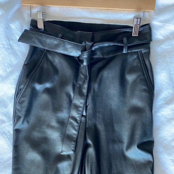 Vegan Leather high tied Wilfred/Babaton pant Size 2 - Picture 5 of 6